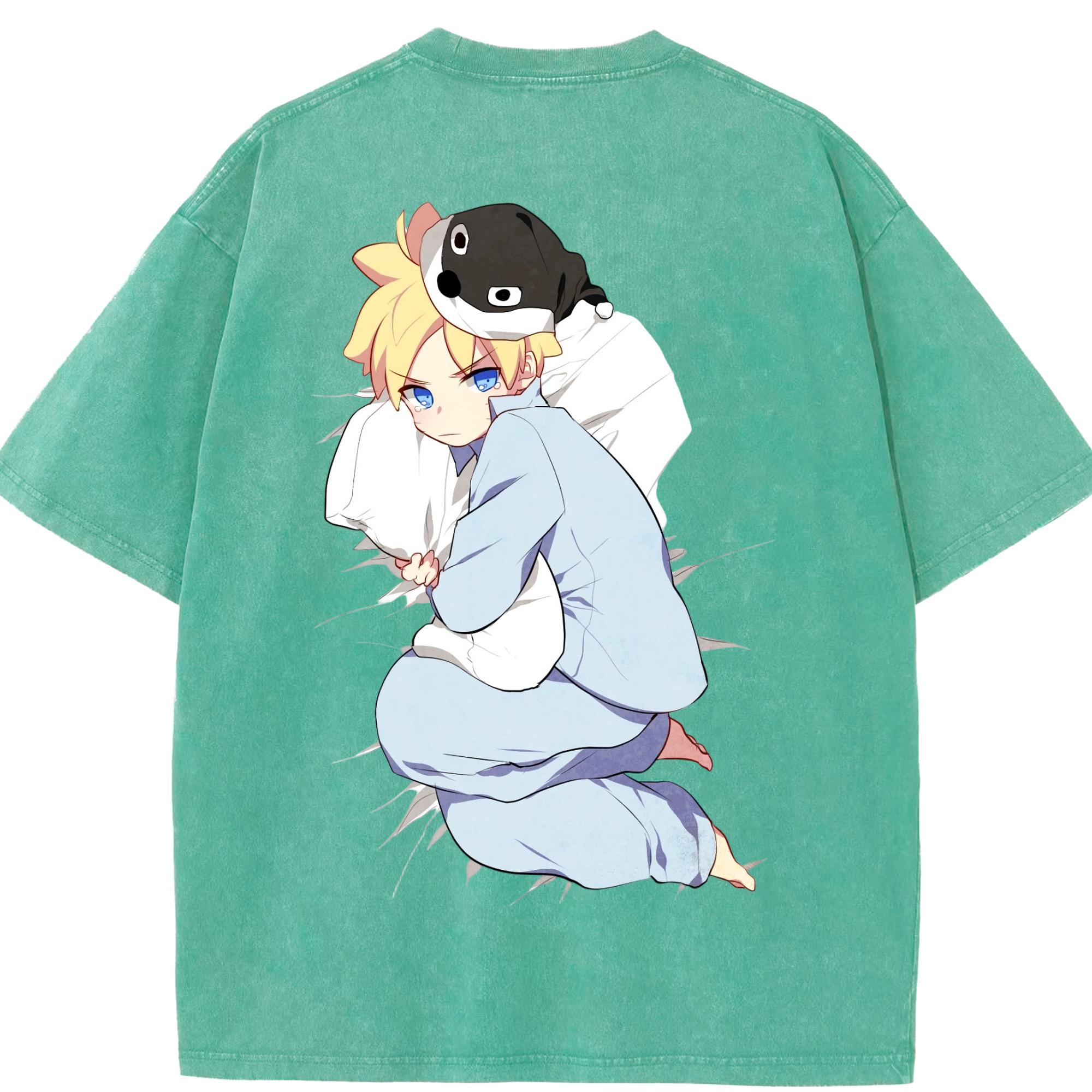 （画像用） NARUTO -ナルト- うずまき ナルト Uzumaki Naruto 綿100% ヴィンテージ風 半袖Tシャツ（背面プリント）